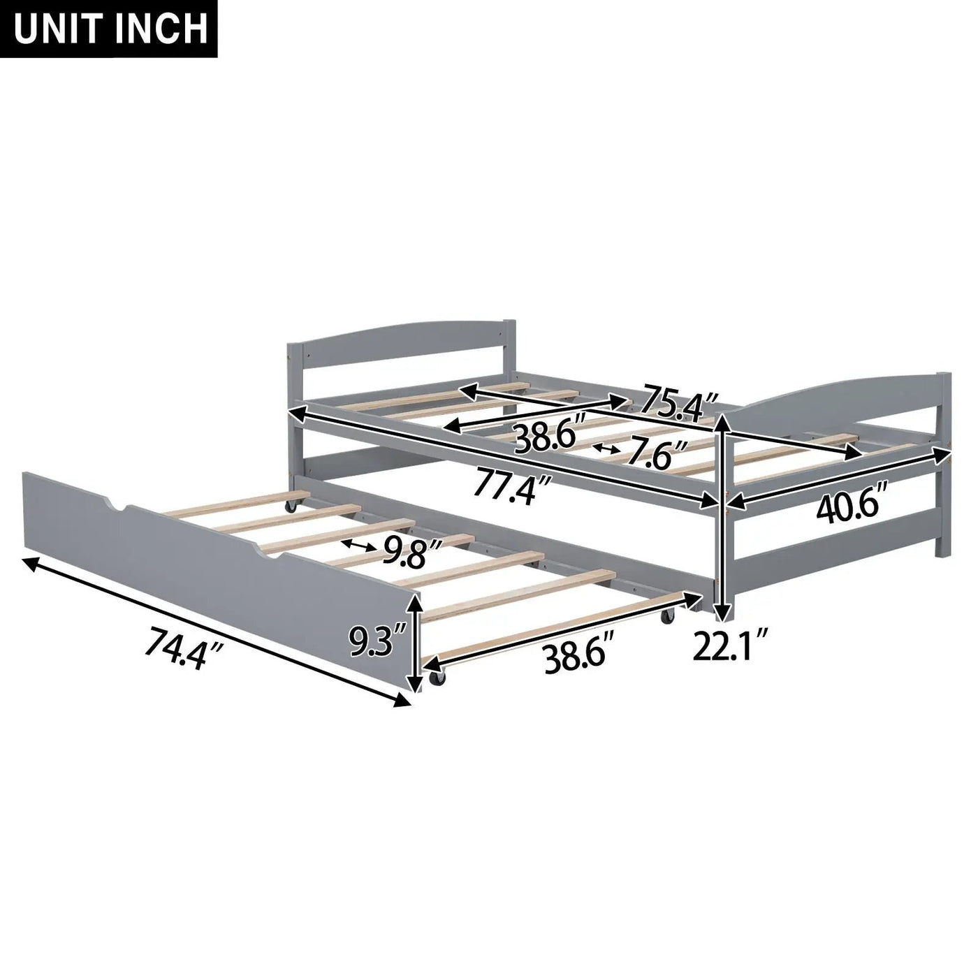 Platform Bed With Trundle by HouseOfZazla