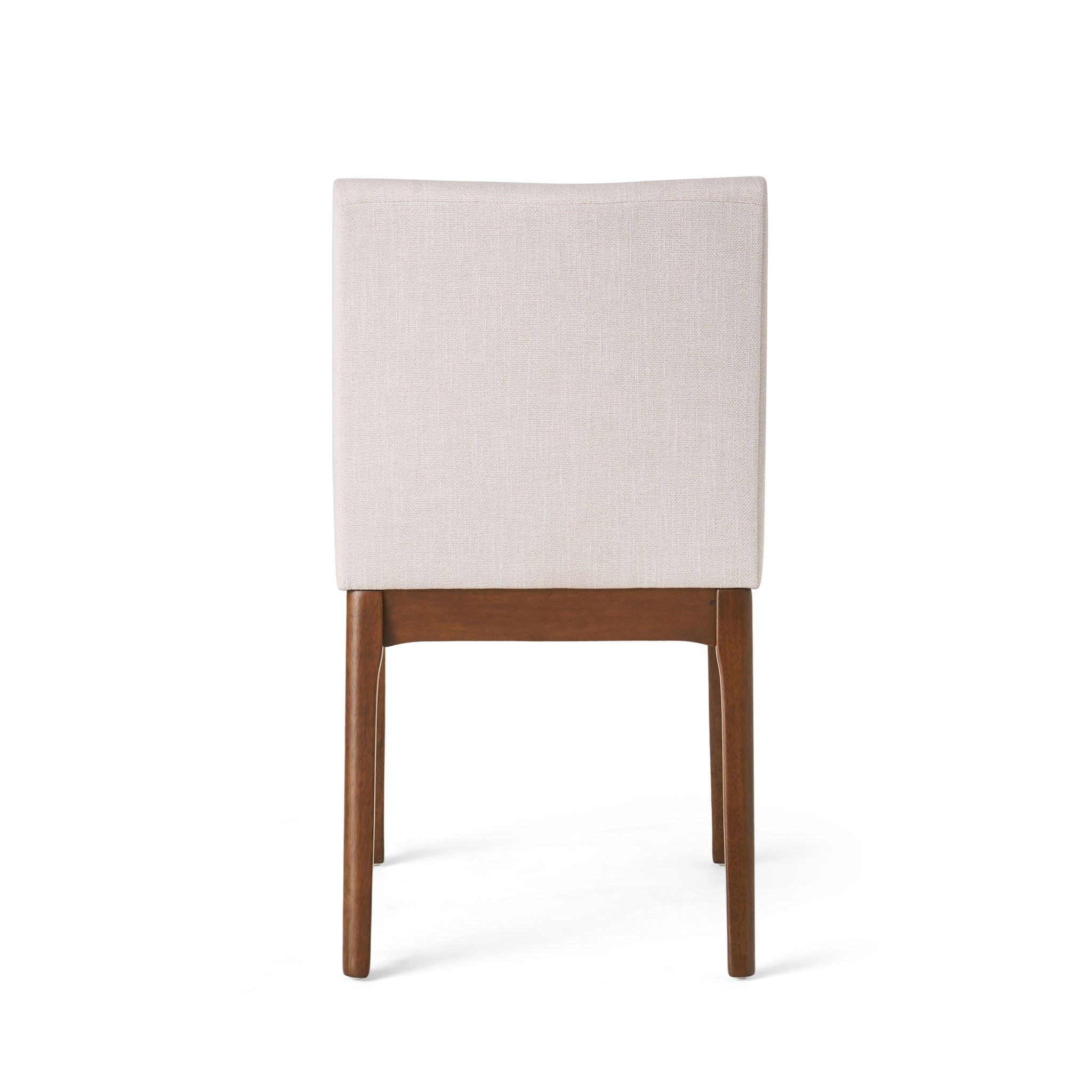 Dining Chairs with Upholstered Seat and Backrest (Set of 2) - Light Beige / Walnut by HouseOfZazla
