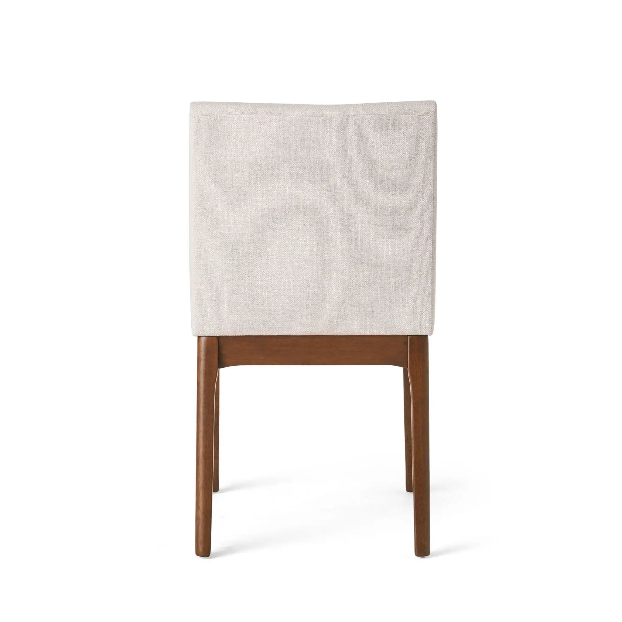 5 Piece Dining Set With Table And Upholstered Chairs - Light Beige / Walnut by HouseOfZazla
