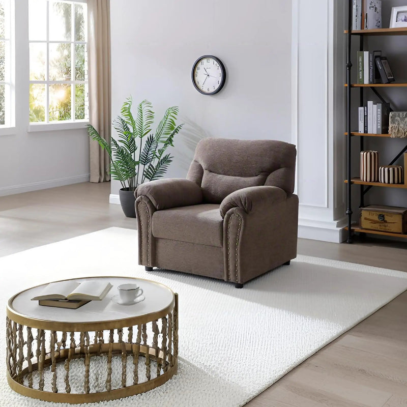 Hamilton - Chair With Hand Applied Nailhead Trim And Pillow Top Arm Cushions by Unique Piece Furniture