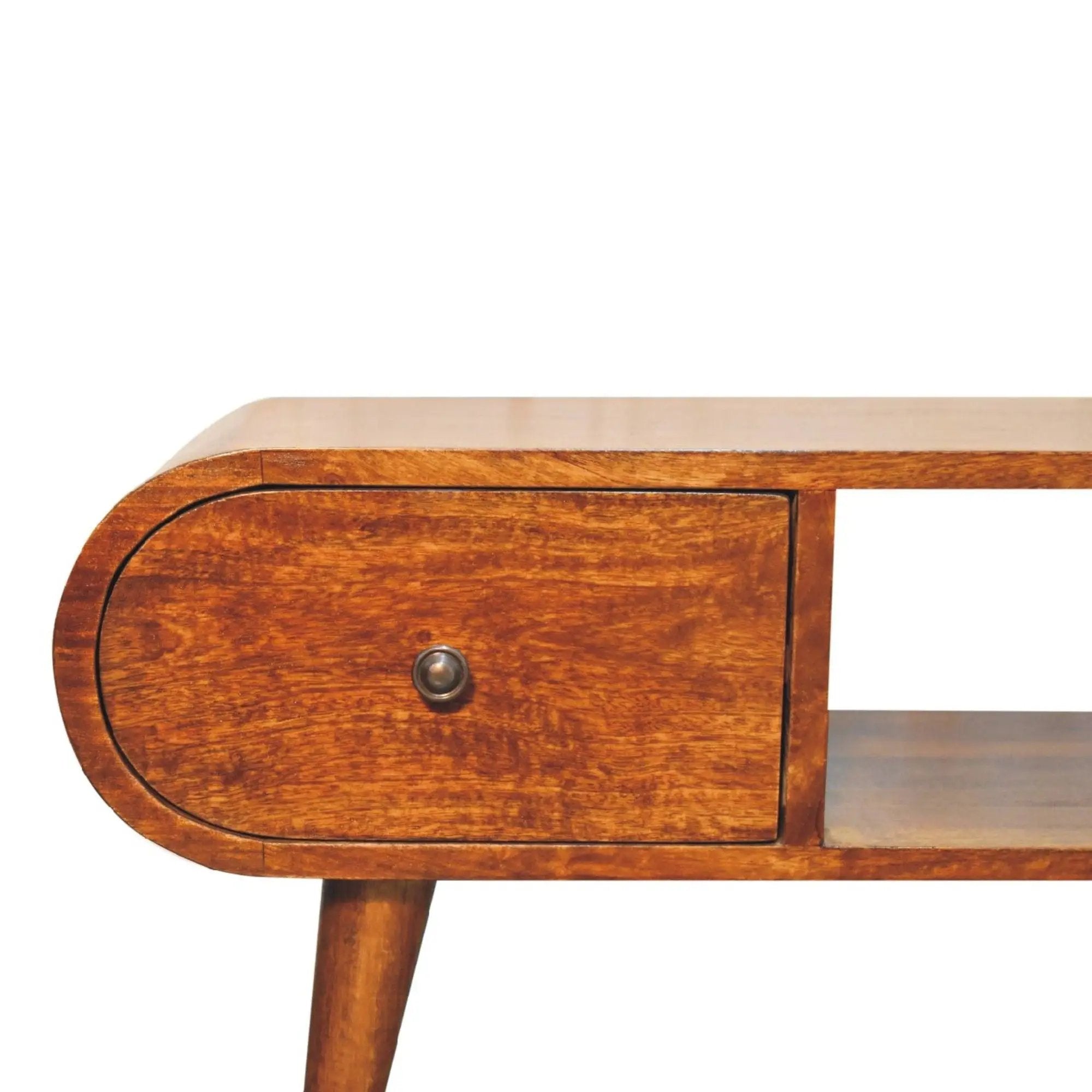 Solid Wood Circular TV Unit by Unique Piece Furniture