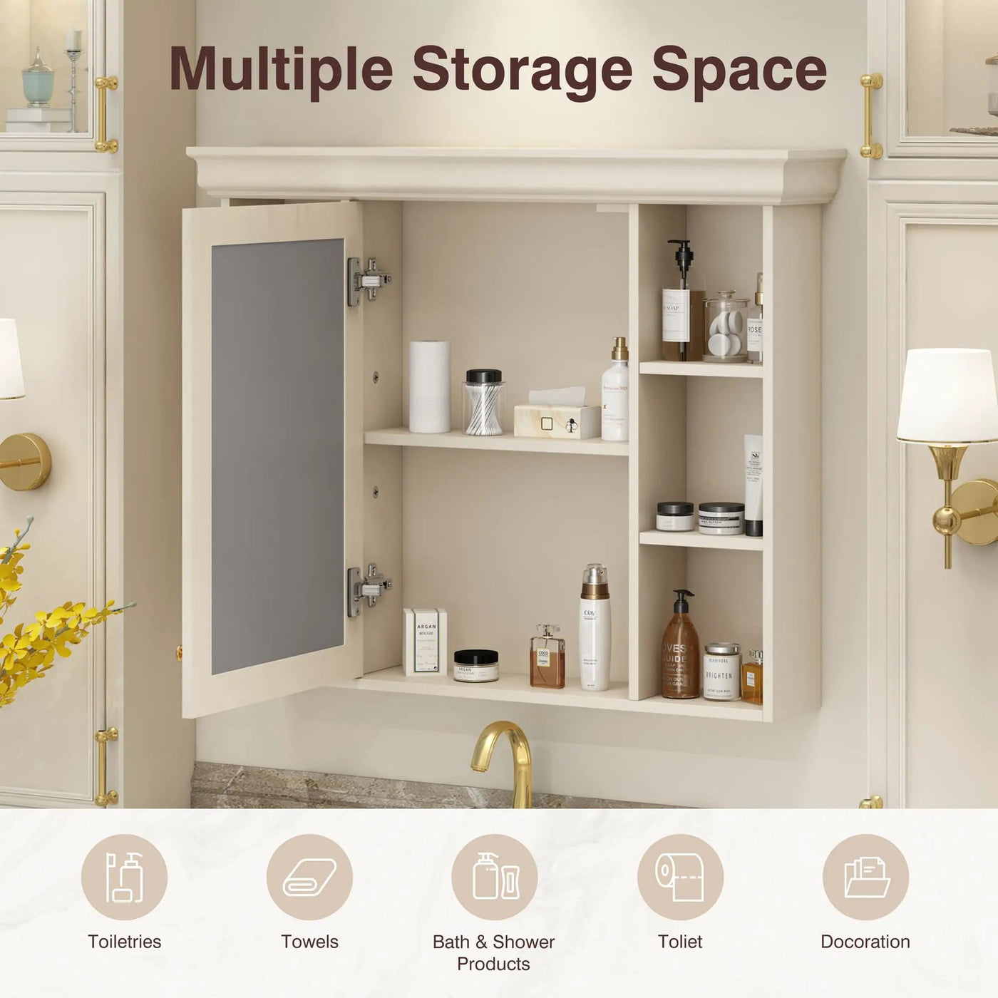 Wall Mounted Bathroom Storage Cabinet With Mirror Door by HouseOfZazla