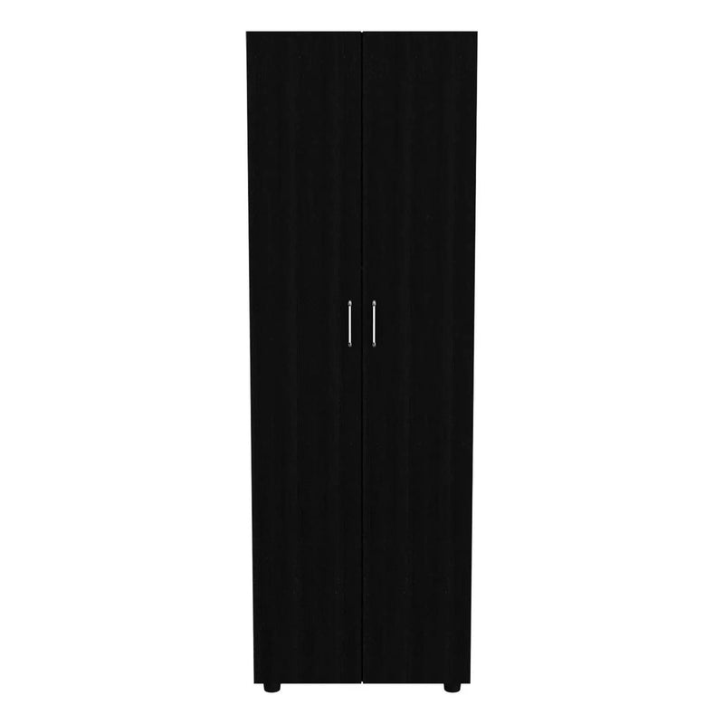 Armoire Organiser, Two Shelves, Rod, Double Door Cabinet Armoire by Unique Piece Furniture