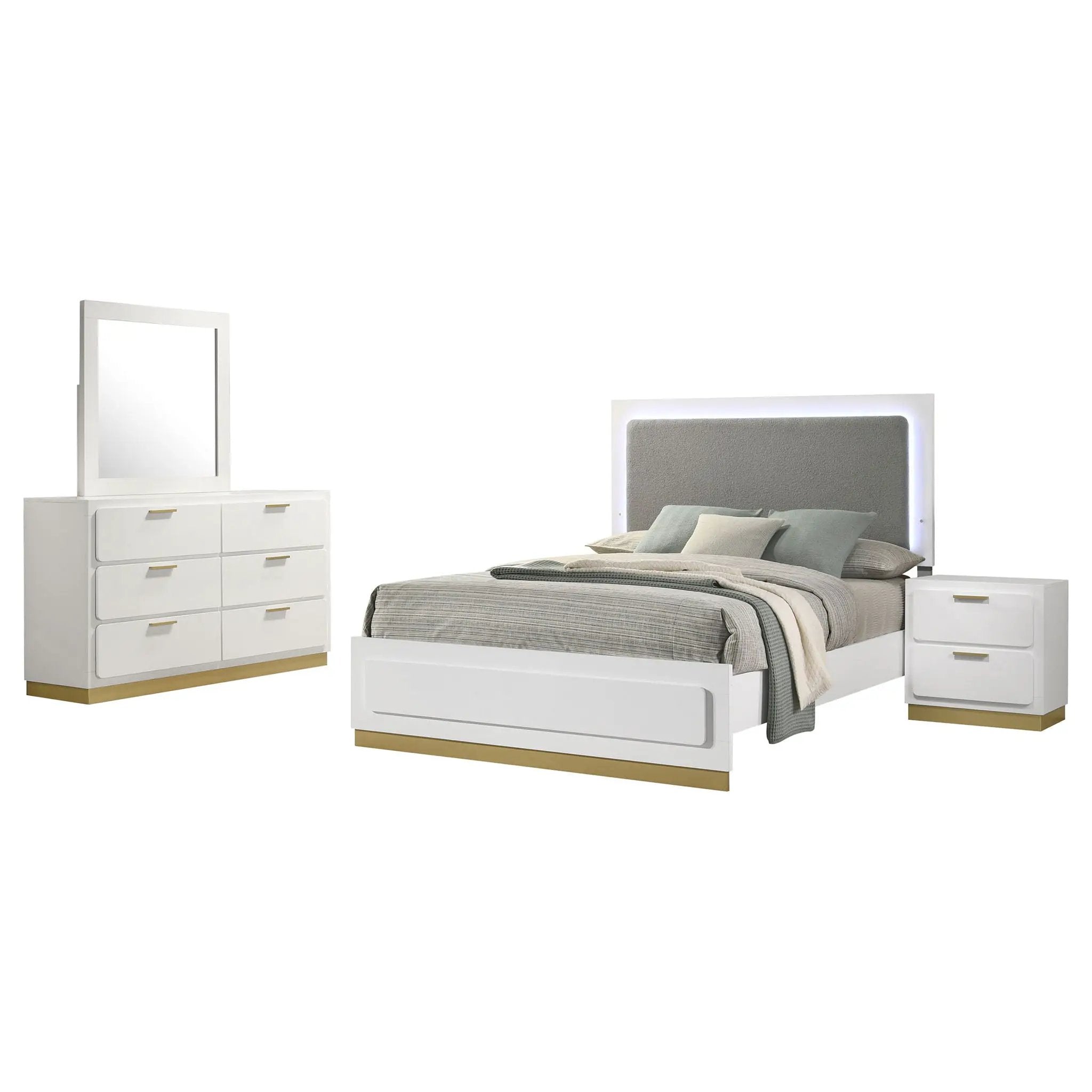 Caraway 4-piece California King Bedroom Set White by Unique Piece Furniture