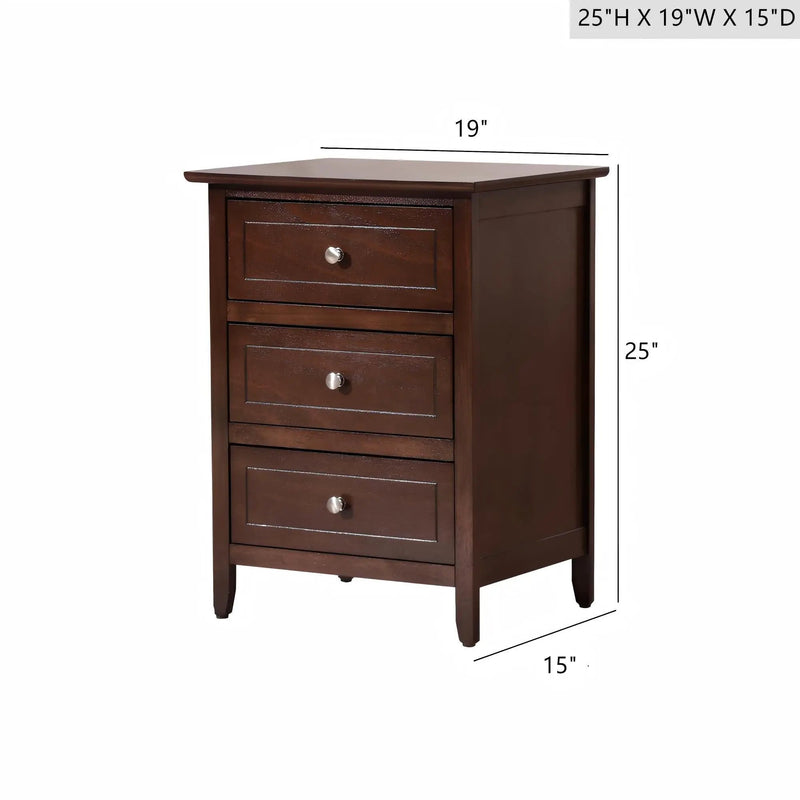 Daniel - 3 Drawer Nightstand by Unique Piece Furniture