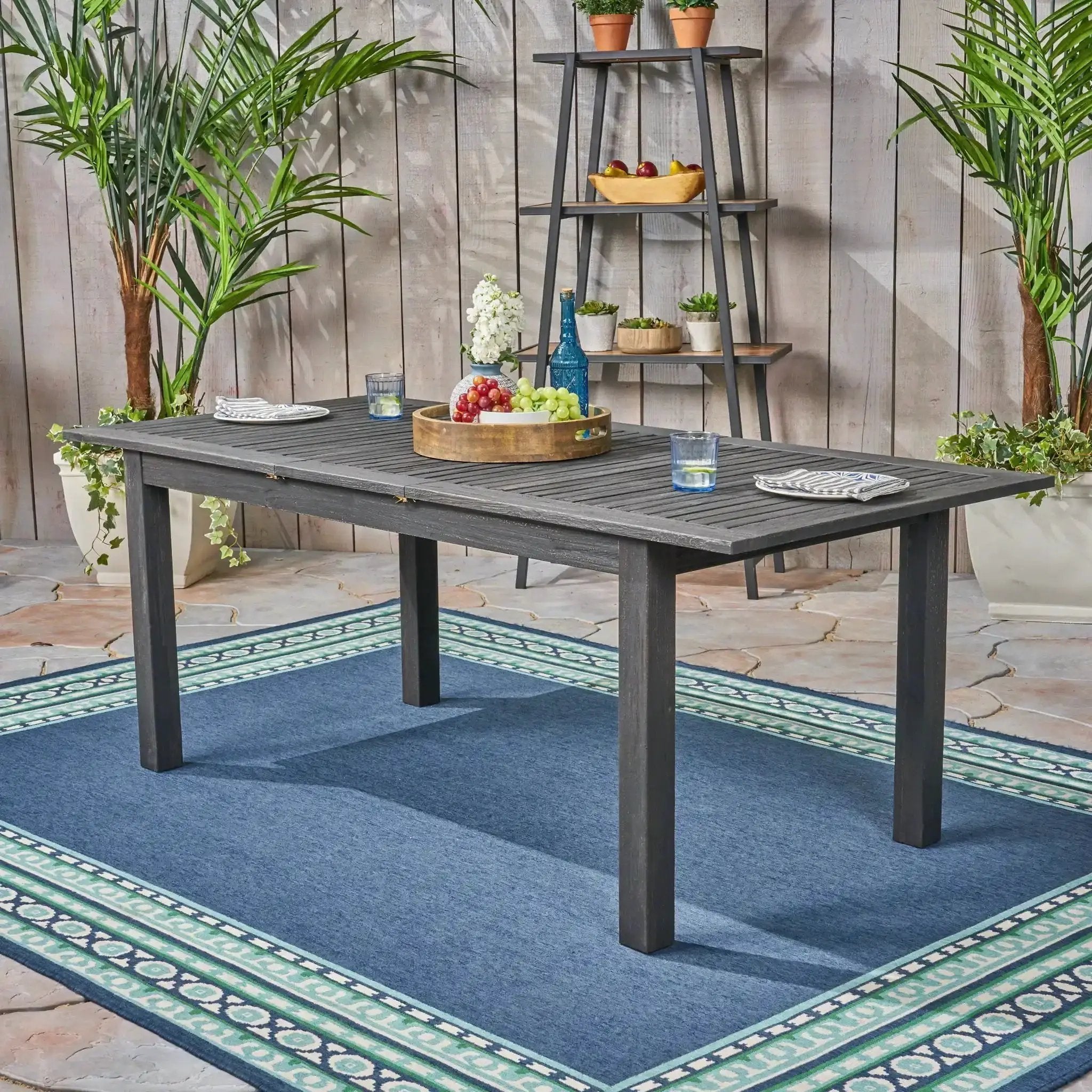 Outdoor Expandable Dining Table With Square Legs by HouseOfZazla