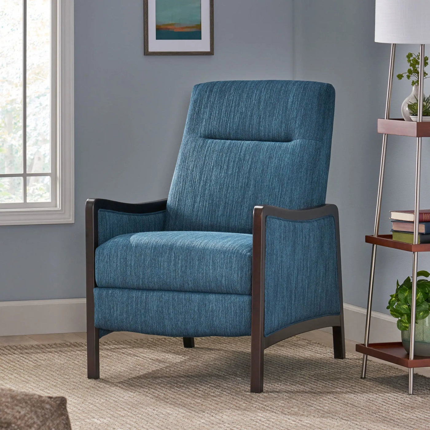 Drury Contemporary Fabric Upholstered Pushback Recliner by HouseOfZazla