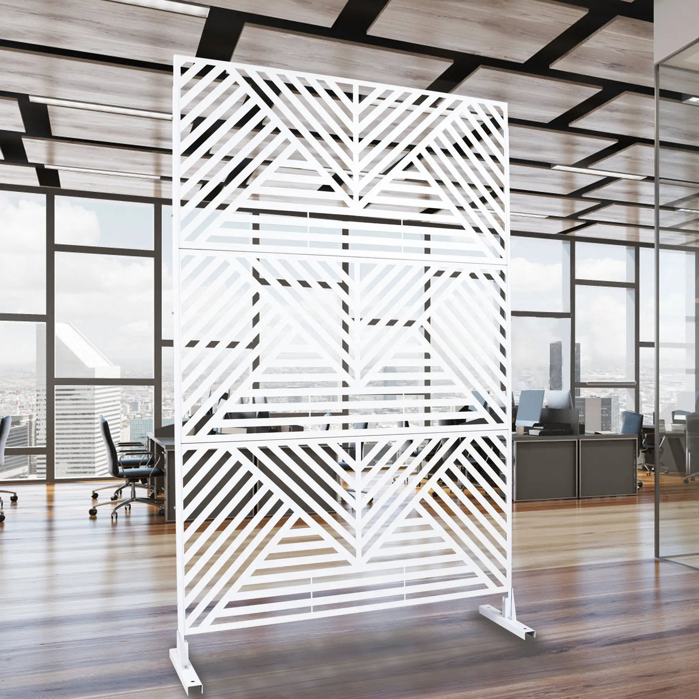 Freestanding Outdoor & Indoor Freestanding Metal Privacy Screen by HouseOfZazla