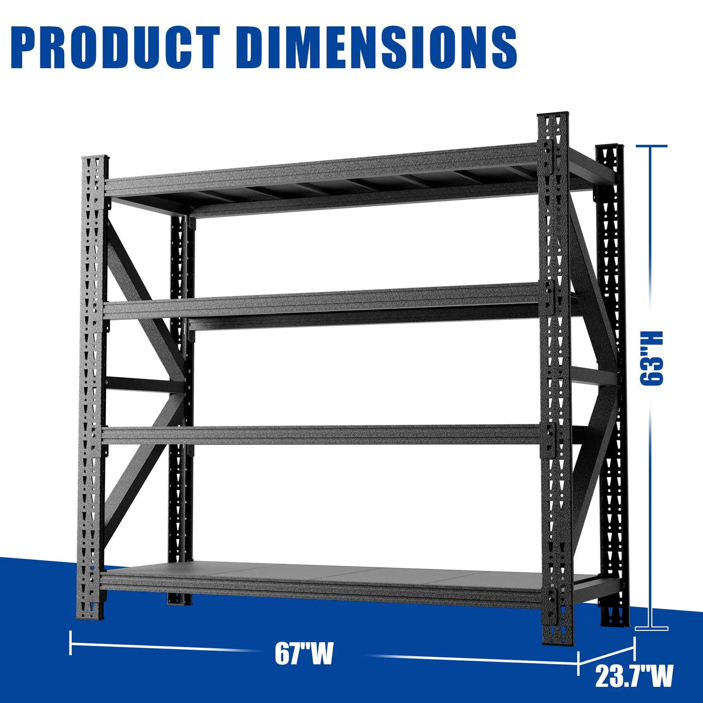 Heavy Duty 4 Shelf Garage Shelving Unit by HouseOfZazla