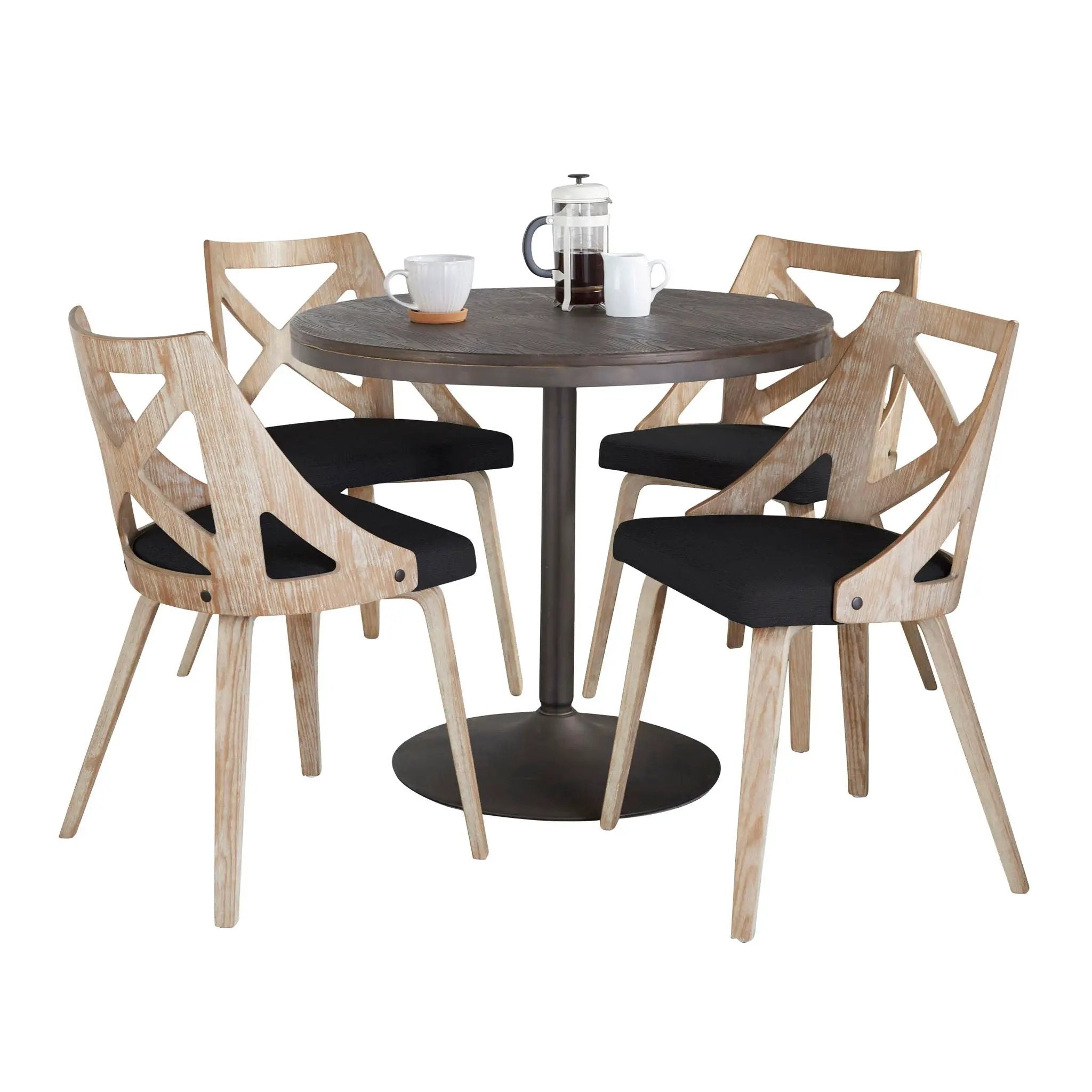 Dakota Charlotte - 5 Piece Contemporary Dining Set by HouseOfZazla