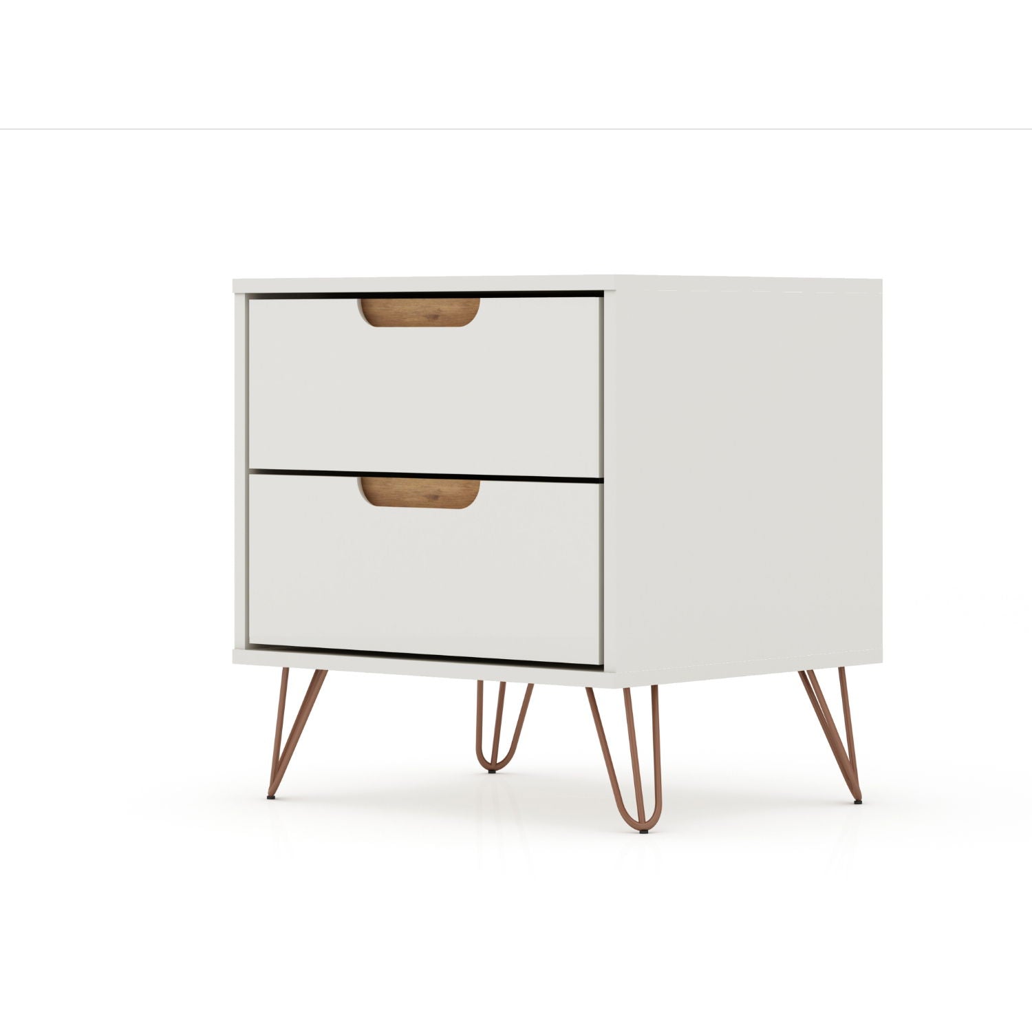 Rockefeller - Nightstand With 2 Drawers - Off White by HouseOfZazla