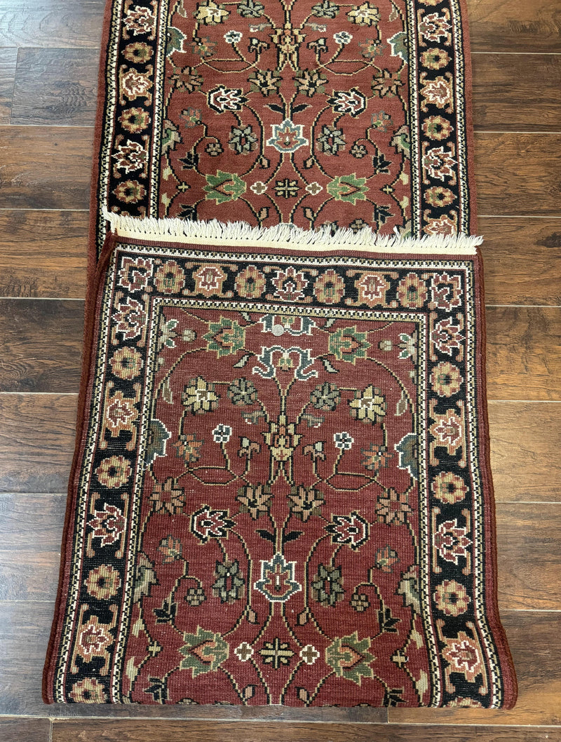 Indo Persian Sarouk Runner Rug 2.8 x 20 ft Runner for Hallway, Long Runner Rug, Handmade by Jewel Rugs