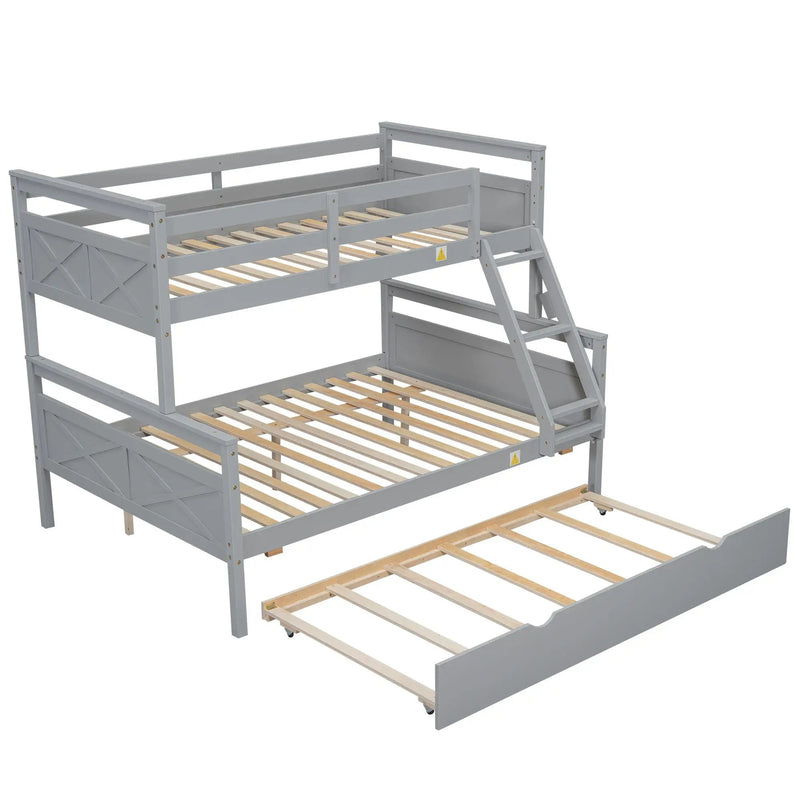Bunk Bed With Ladder And Safety Guardrail by Unique Piece Furniture