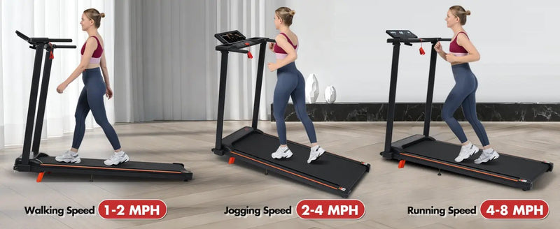 Portable Treadmill with 8% Incline and 265 lb Capacity by HouseOfZazla