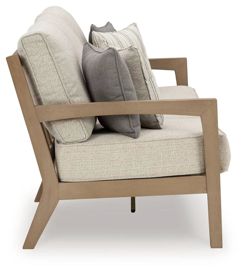Hallow Creek - Sofa With Cushion - Driftwood by Unique Piece Furniture