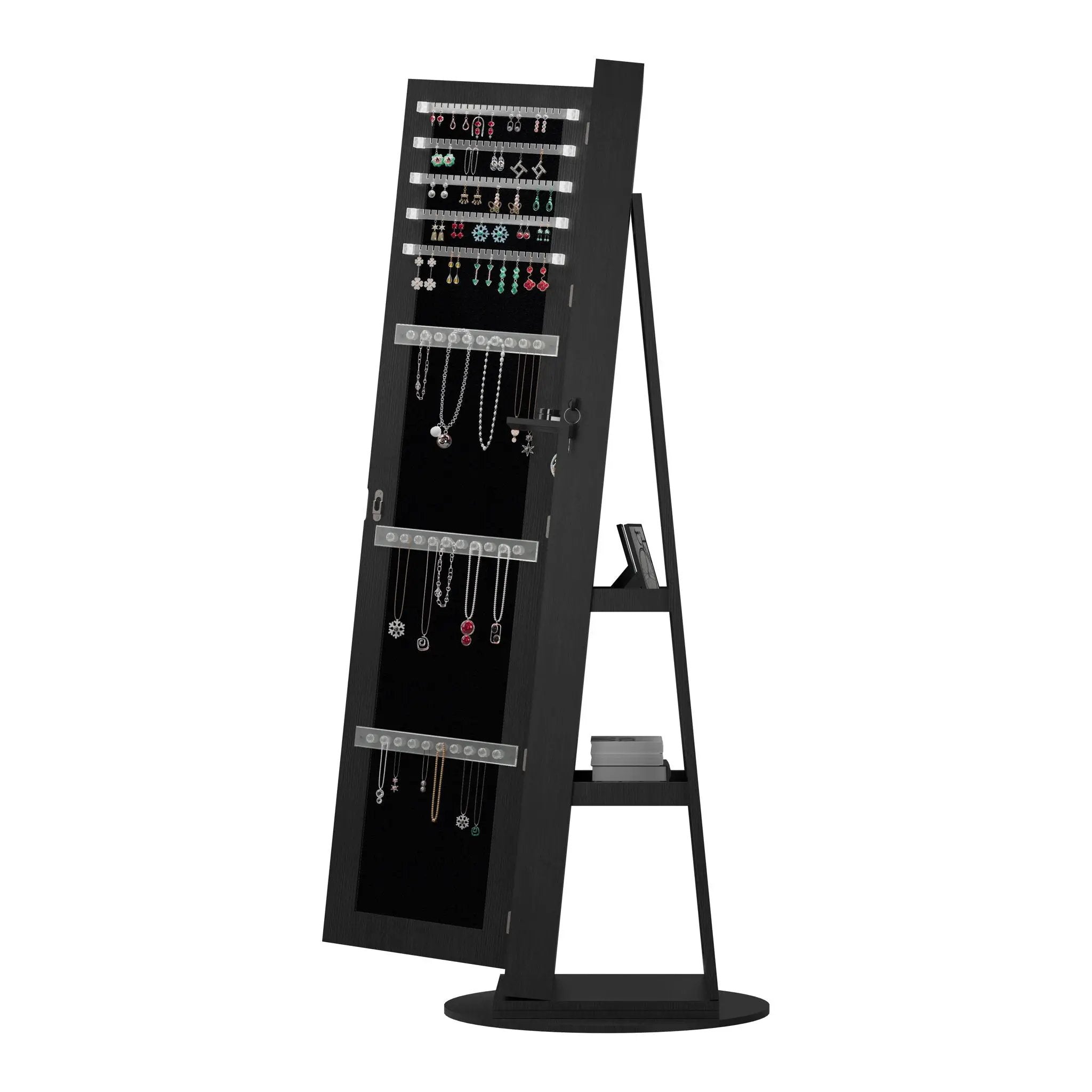 Swivel Jewelry Cabinet With Full Length Mirror by Unique Piece Furniture