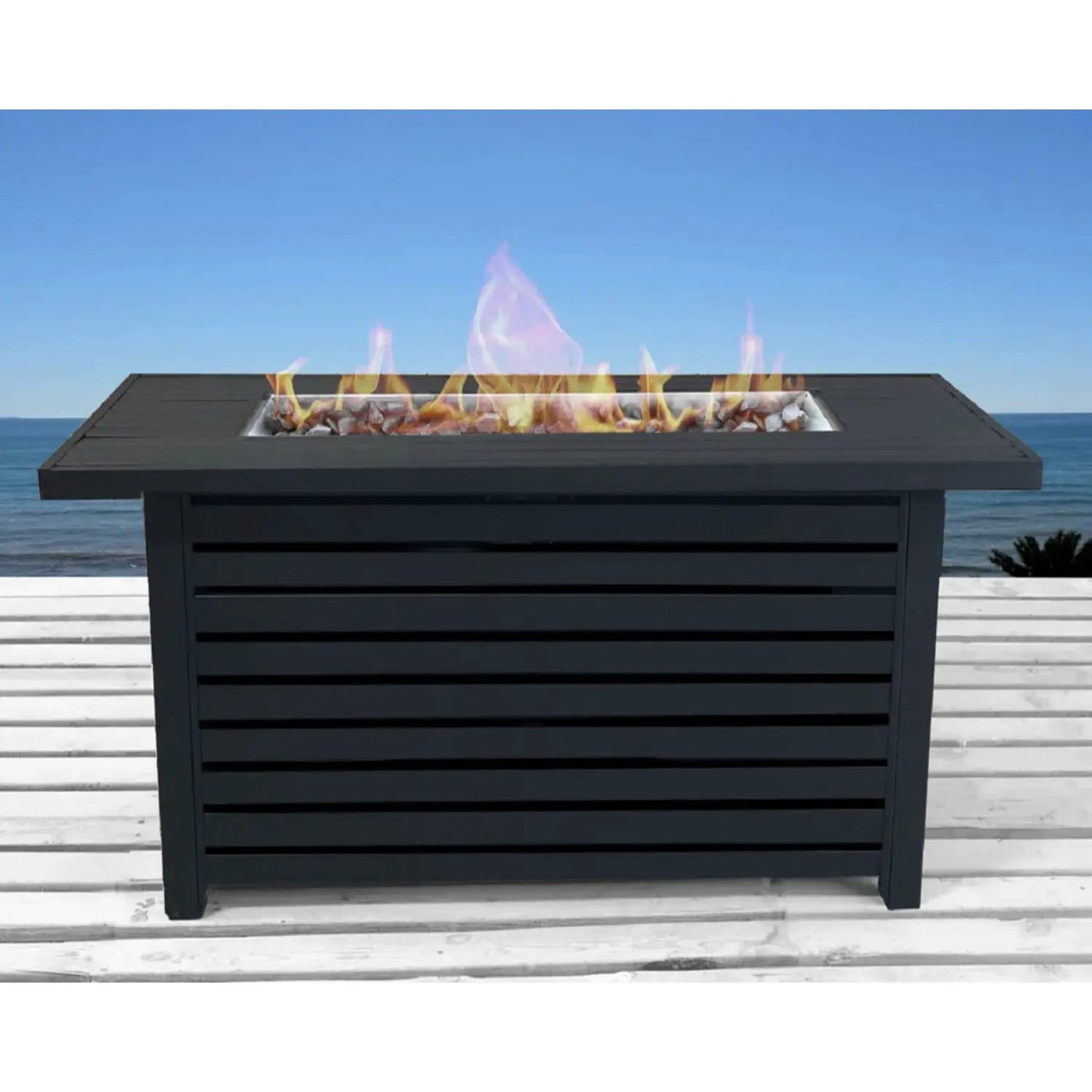 Propane / Gas Outdoor Fire Pit Table With Lid by HouseOfZazla