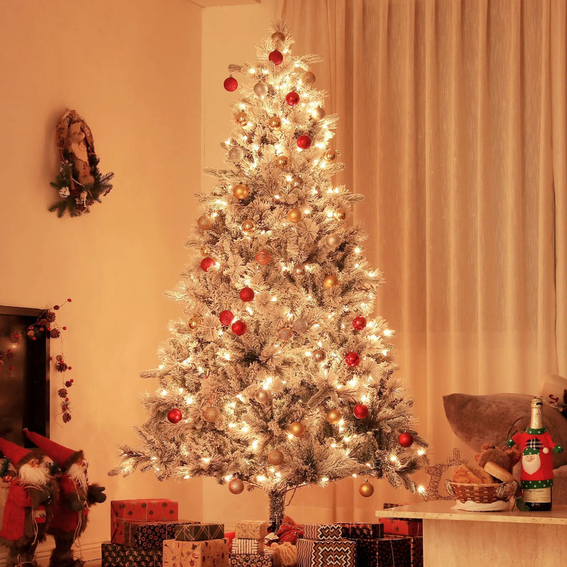 HOMCOM 7.5 ft Pre-Lit Artificial Christmas Tree by HouseOfZazla