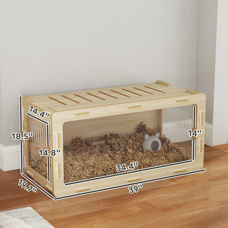 Hamster Cage with Easy View, Air Vents & Openable Roof by HouseOfZazla