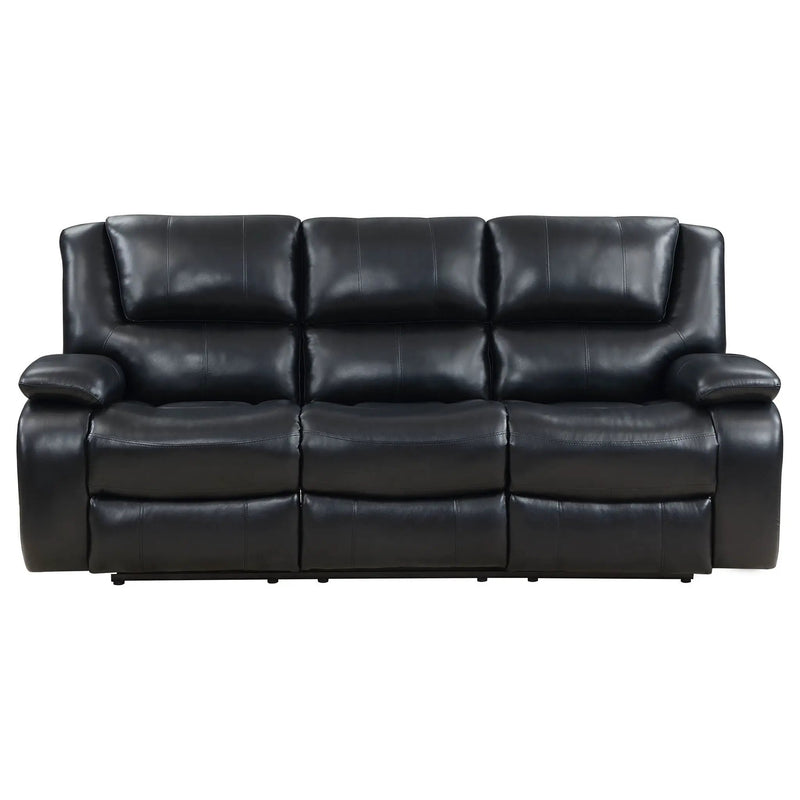 Camila 2-piece Upholstered Reclining Sofa Set Black by Unique Piece Furniture