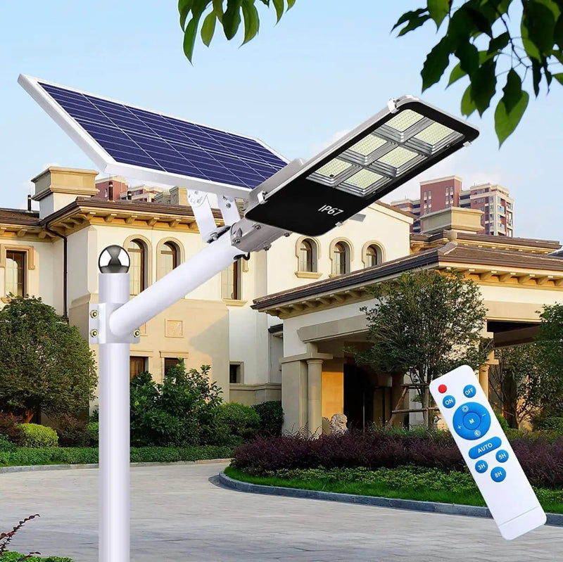 8800 Watt Solar Street Lights, with Remote Control 105000LM LED Dusk to Dawn Solar Light 6500K Super Bright Solar Flood Light by Outdoor Solar Outlet