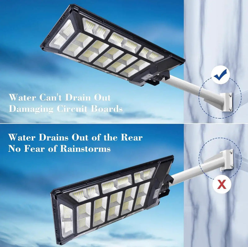 8800W Solar Street Lights Outdoor Waterproof 6500K Dusk to Dawn 180000 Lumen Motion Sensor Super Bright Solar Parking Lot Light by Outdoor Solar Outlet