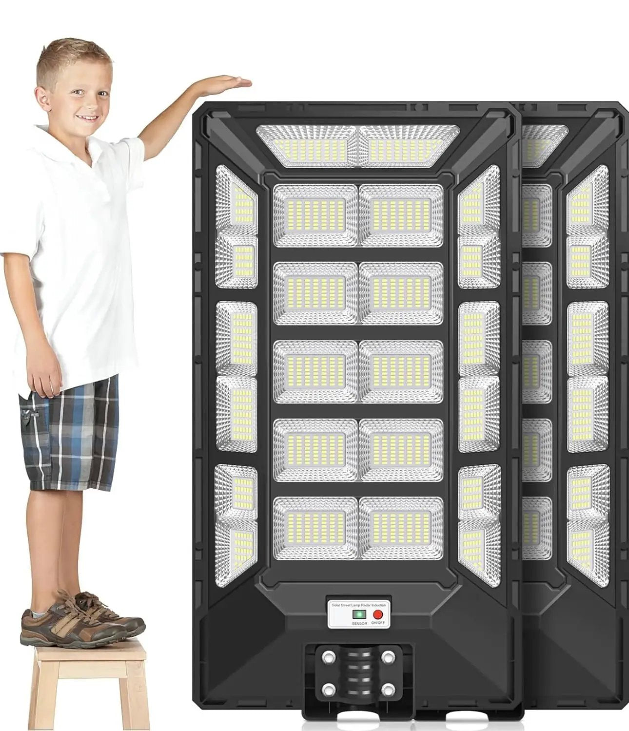 8800W Solar Street Lights Outdoor Waterproof 6500K Dusk to Dawn 180000 Lumen Motion Sensor Super Bright Solar Parking Lot Light by Outdoor Solar Outlet