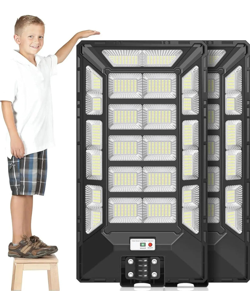 8800W Solar Street Lights Outdoor Waterproof 6500K Dusk to Dawn 180000 Lumen Motion Sensor Super Bright Solar Parking Lot Light by Outdoor Solar Outlet