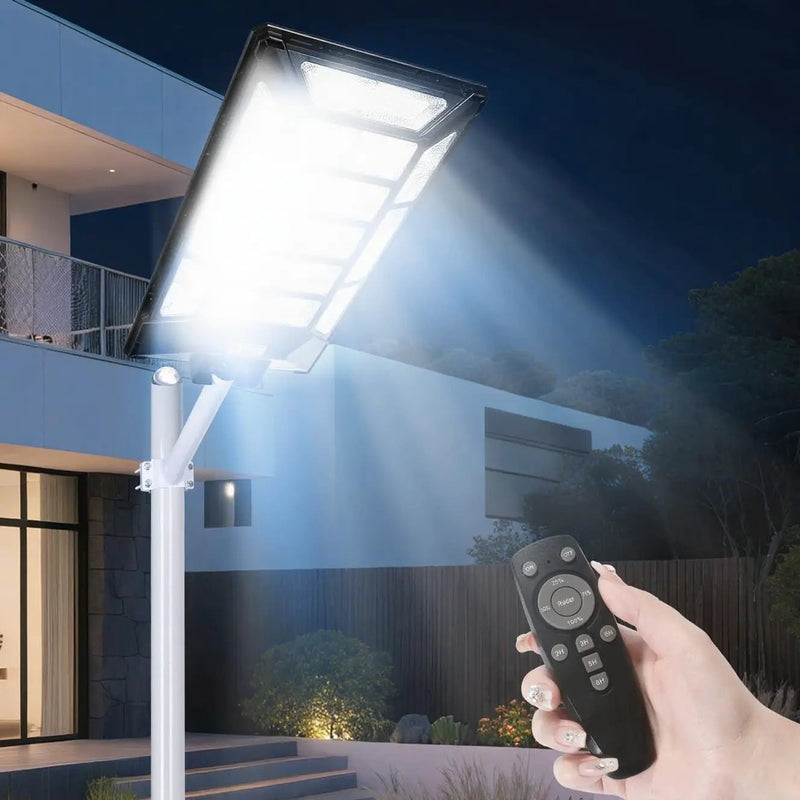 8800W Solar Street Lights Outdoor Waterproof 6500K Dusk to Dawn 180000 Lumen Motion Sensor Super Bright Solar Parking Lot Light by Outdoor Solar Outlet