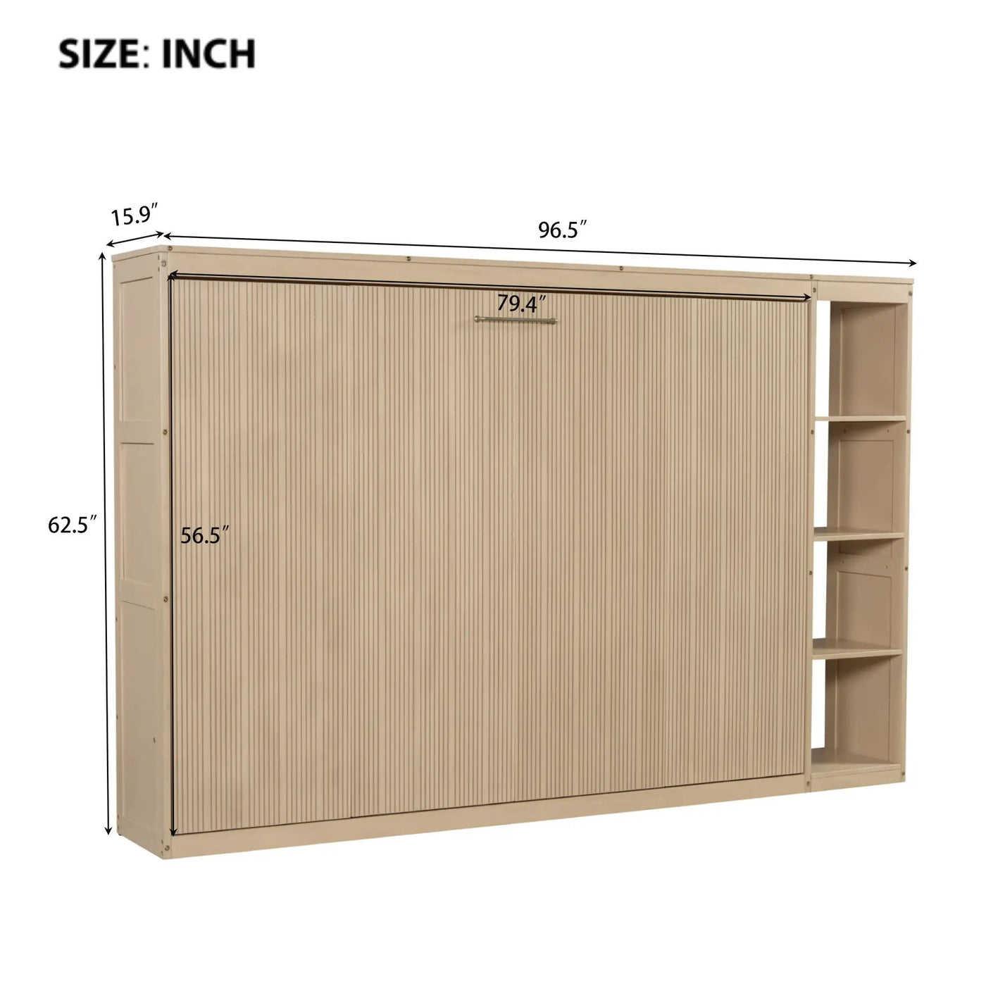 Murphy Bed With Bookshelf And Storage by HouseOfZazla