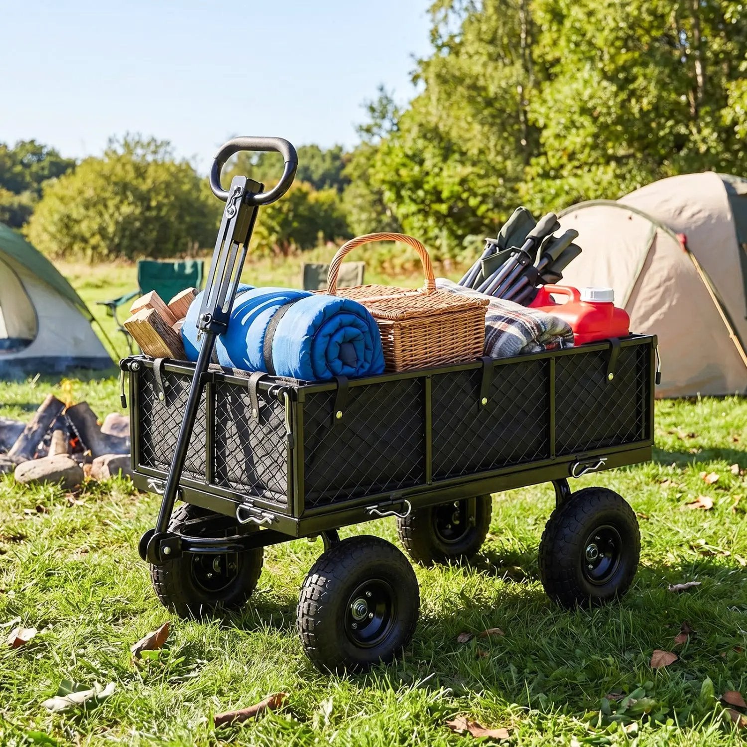 880 lbs Utility Wagon Flatbed with Removable Oxford Cloth Liner by DirectDeals