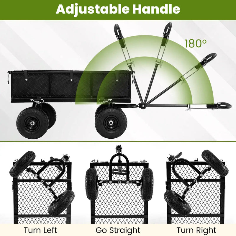 880 lbs Utility Wagon Flatbed with Removable Oxford Cloth Liner by DirectDeals