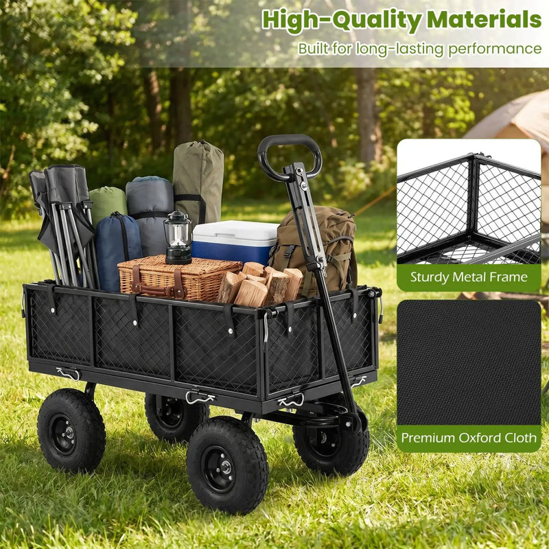 880 lbs Utility Wagon Flatbed with Removable Oxford Cloth Liner by DirectDeals