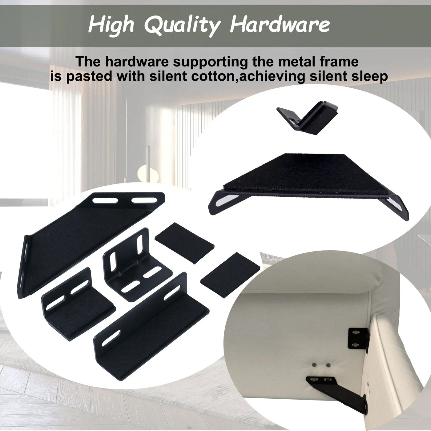 Upholstered Platform Bed With Special Shaped Headboard by HouseOfZazla