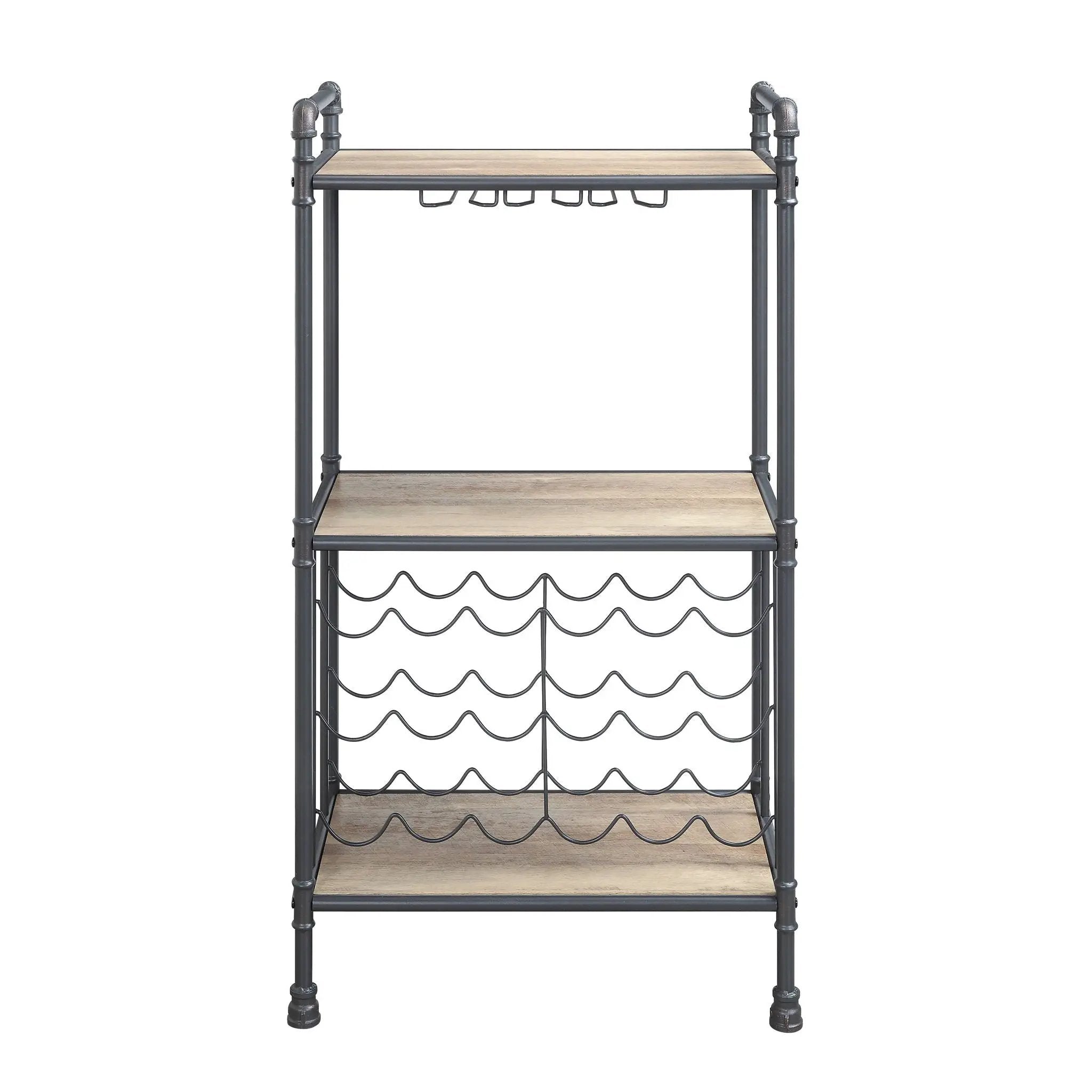 Brantley - Wine Rack - Gray / Oak by Unique Piece Furniture