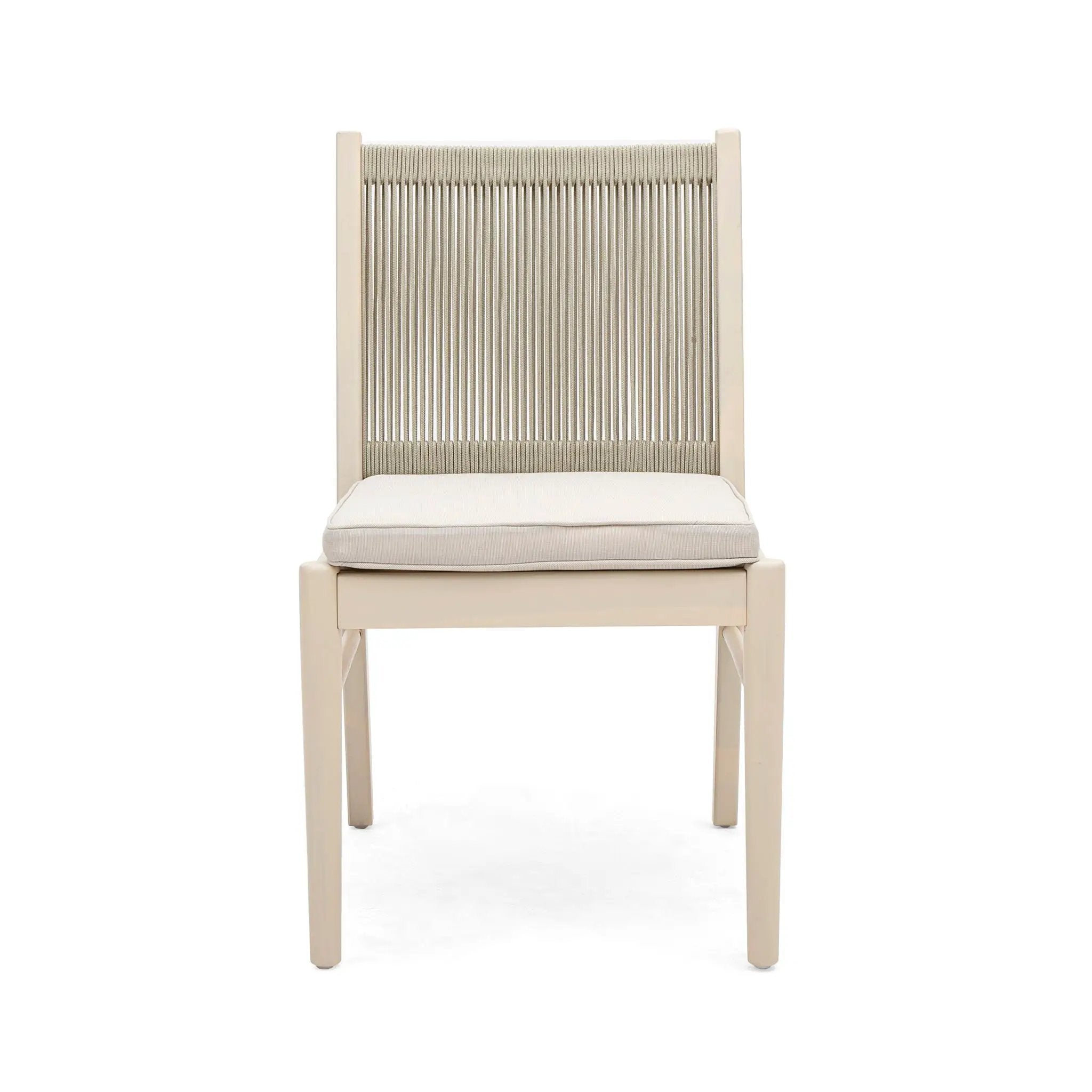 Cordoba Dining Chair Set of 2 - Comfortable Armless Beige Chairs by HouseOfZazla