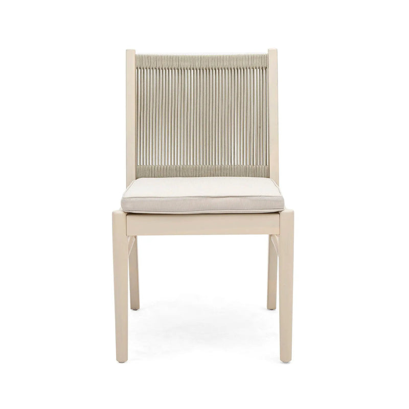 Cordoba Dining Chair Set of 2 - Comfortable Armless Beige Chairs by HouseOfZazla