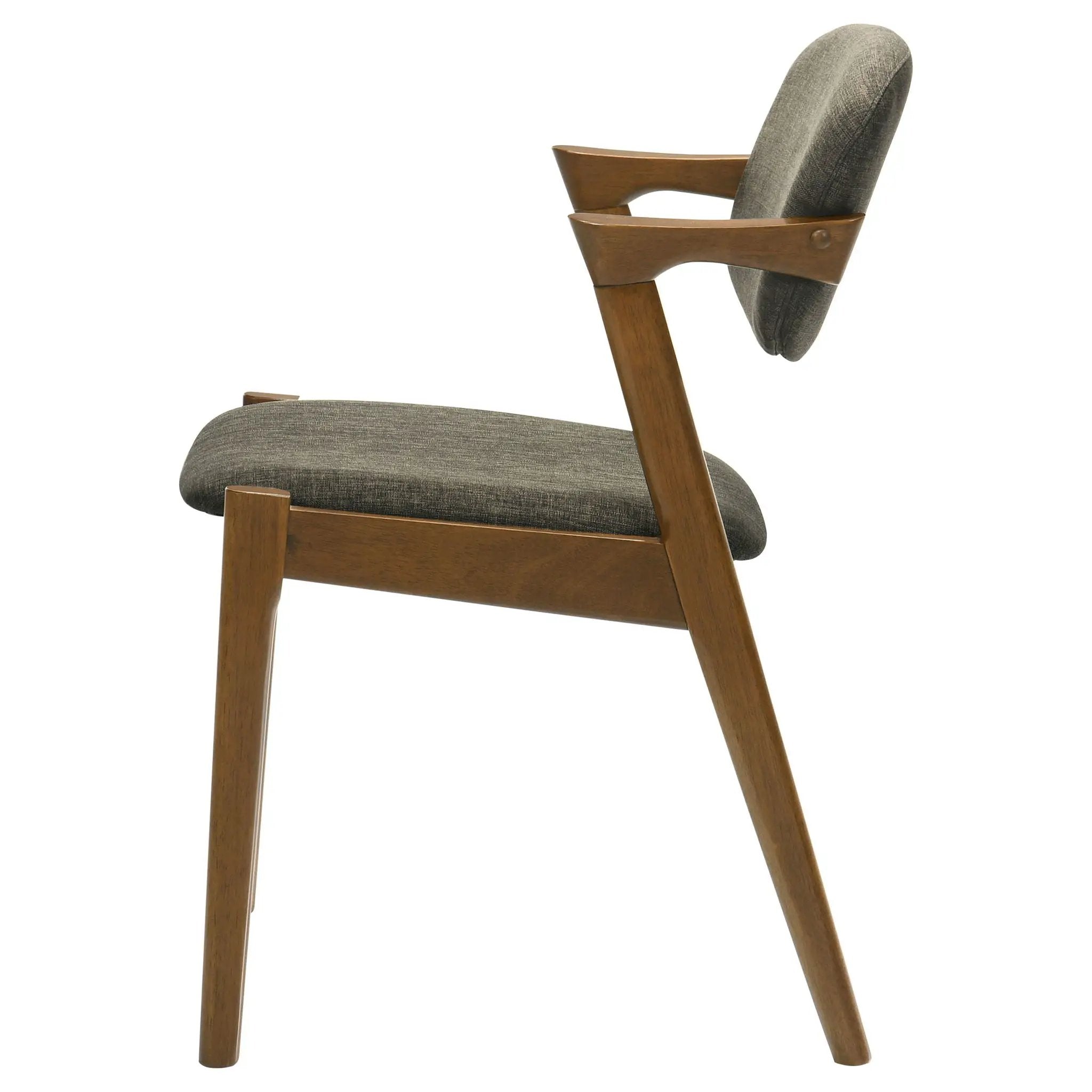 Malone Padded Wood Dining Arm Chair Dark Walnut (Set of 2) by Unique Piece Furniture