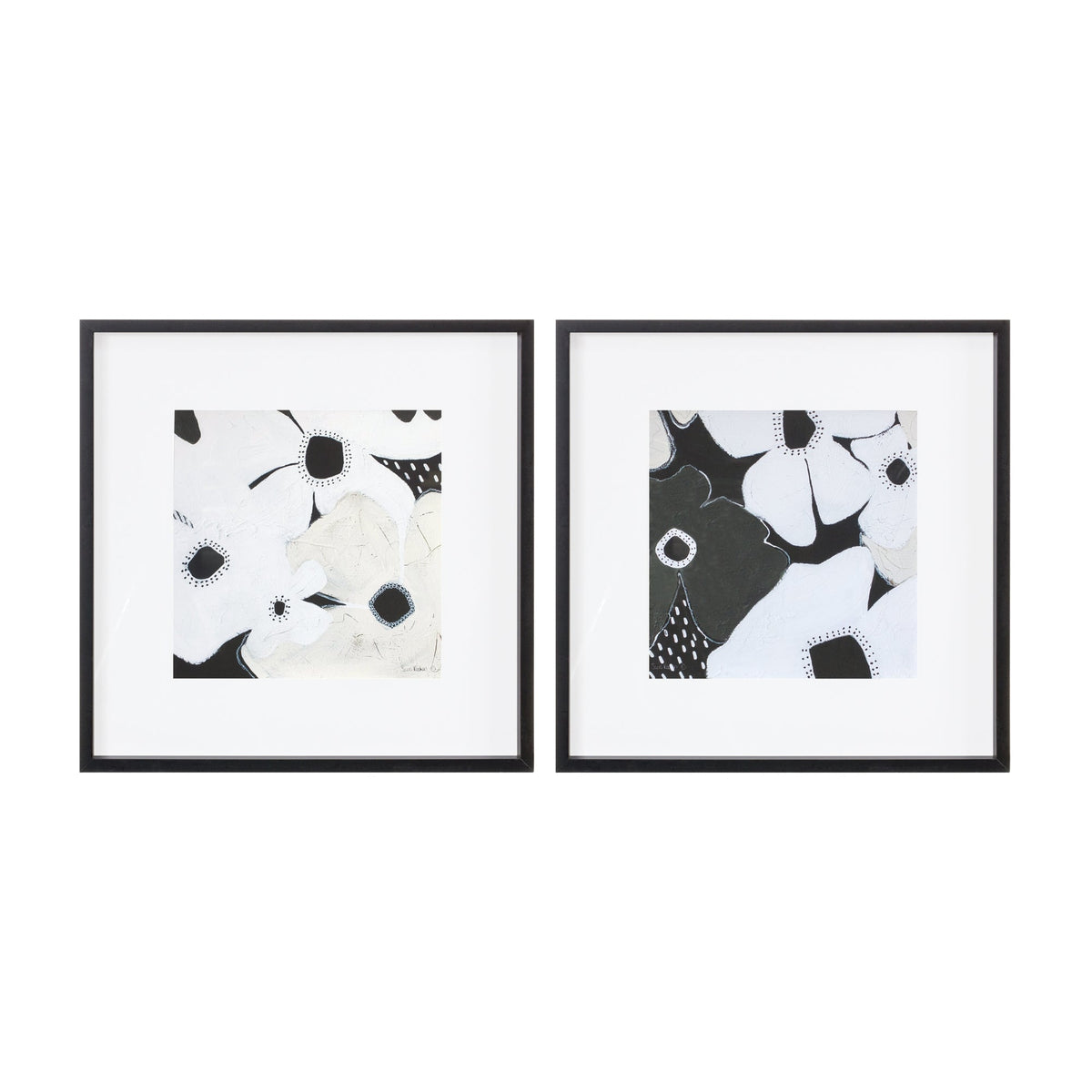Framed Anemone Floral Print (Set of 2)