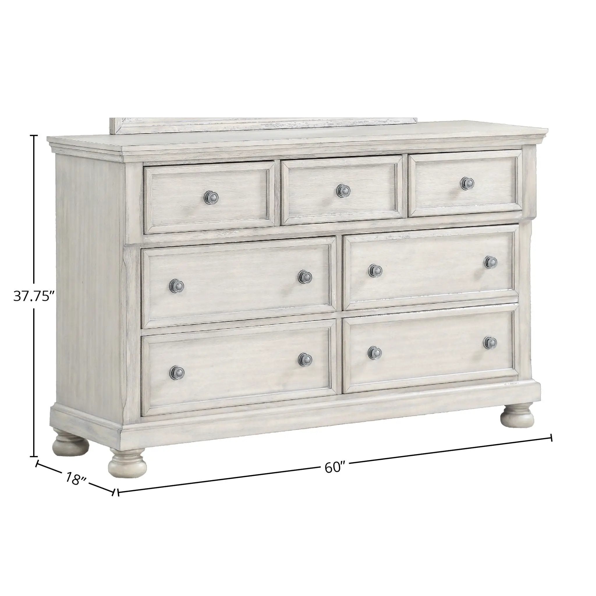 Seven Drawer Dresser - Antique Gray by Unique Piece Furniture