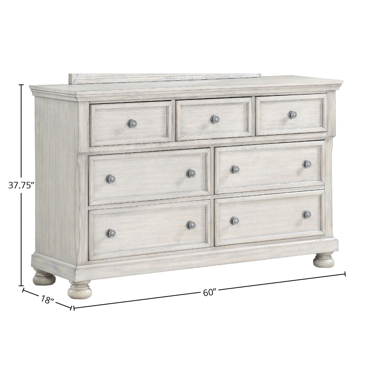 Seven Drawer Dresser with Spacious Storage - Antique Gray, photo 5 of 5