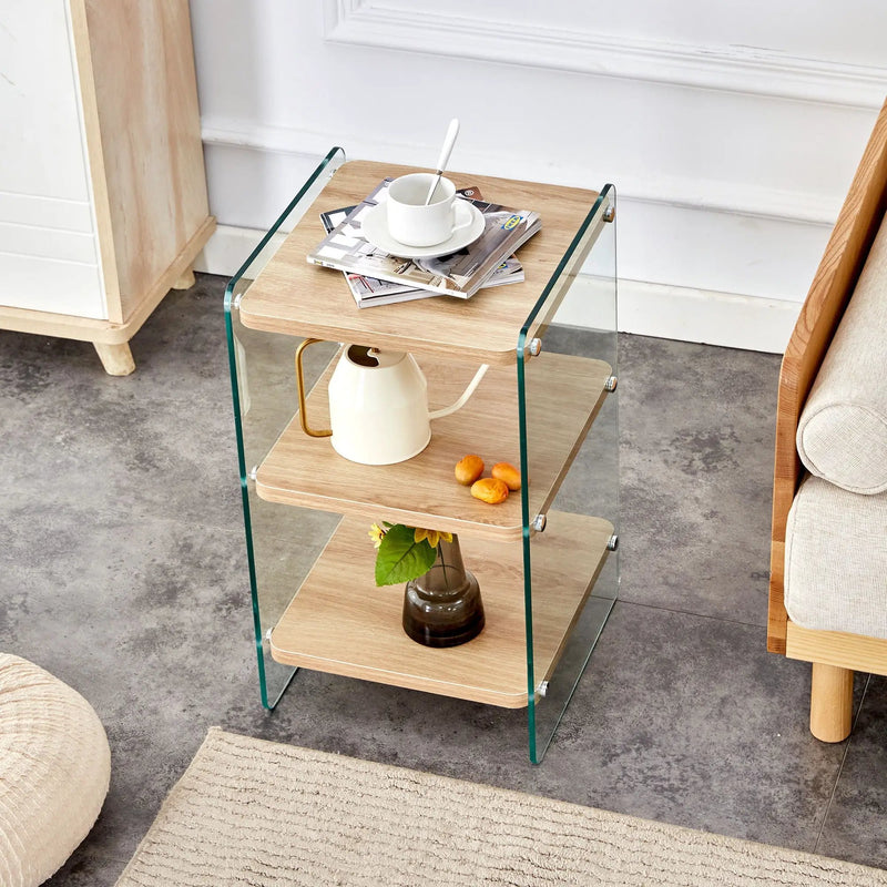 Modern 3 Layer Bedside Cabinet With Storage Function by HouseOfZazla