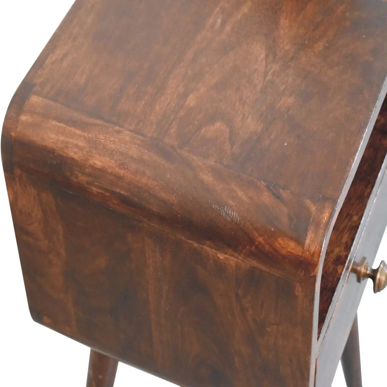 Mini Curve Open Bedside Nightstand by Unique Piece Furniture