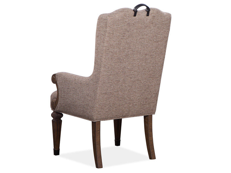 Durango - Wood Upholstered Host Arm Chair (Set of 2) - Willadeene Brown, photo 5 of 7
