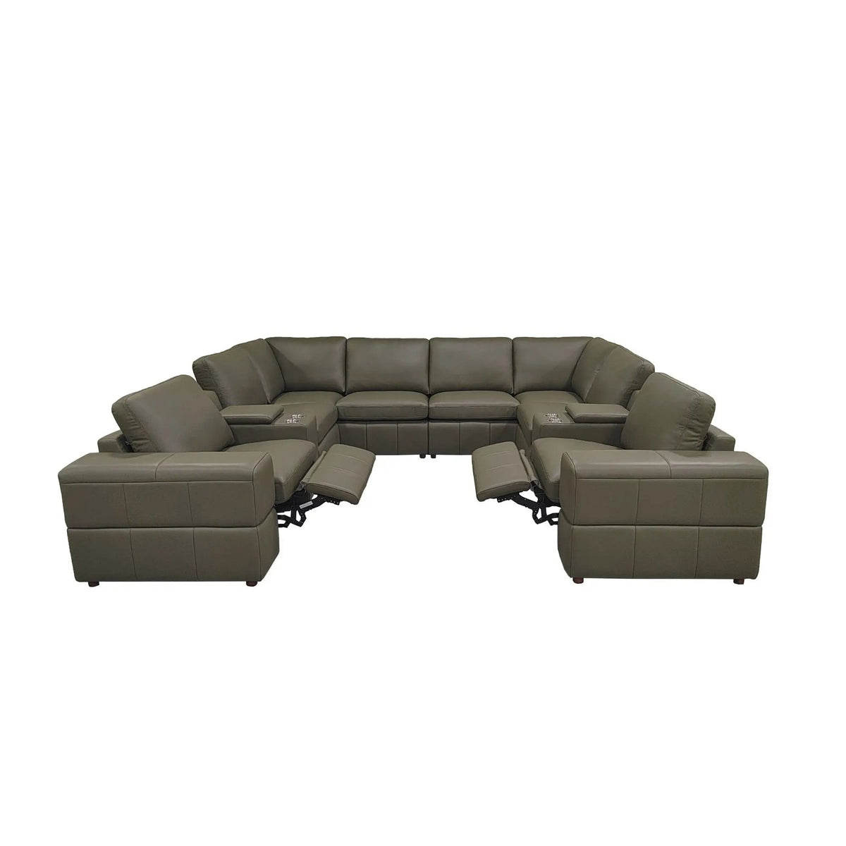 Upholstered Large Arms Sectional With Recliner Seats, photo 8 of 84