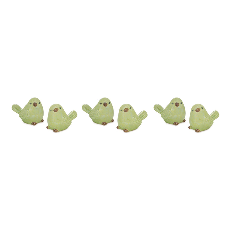 Irredescent ceramic bird figurine (set of 6), photo 2 of 2