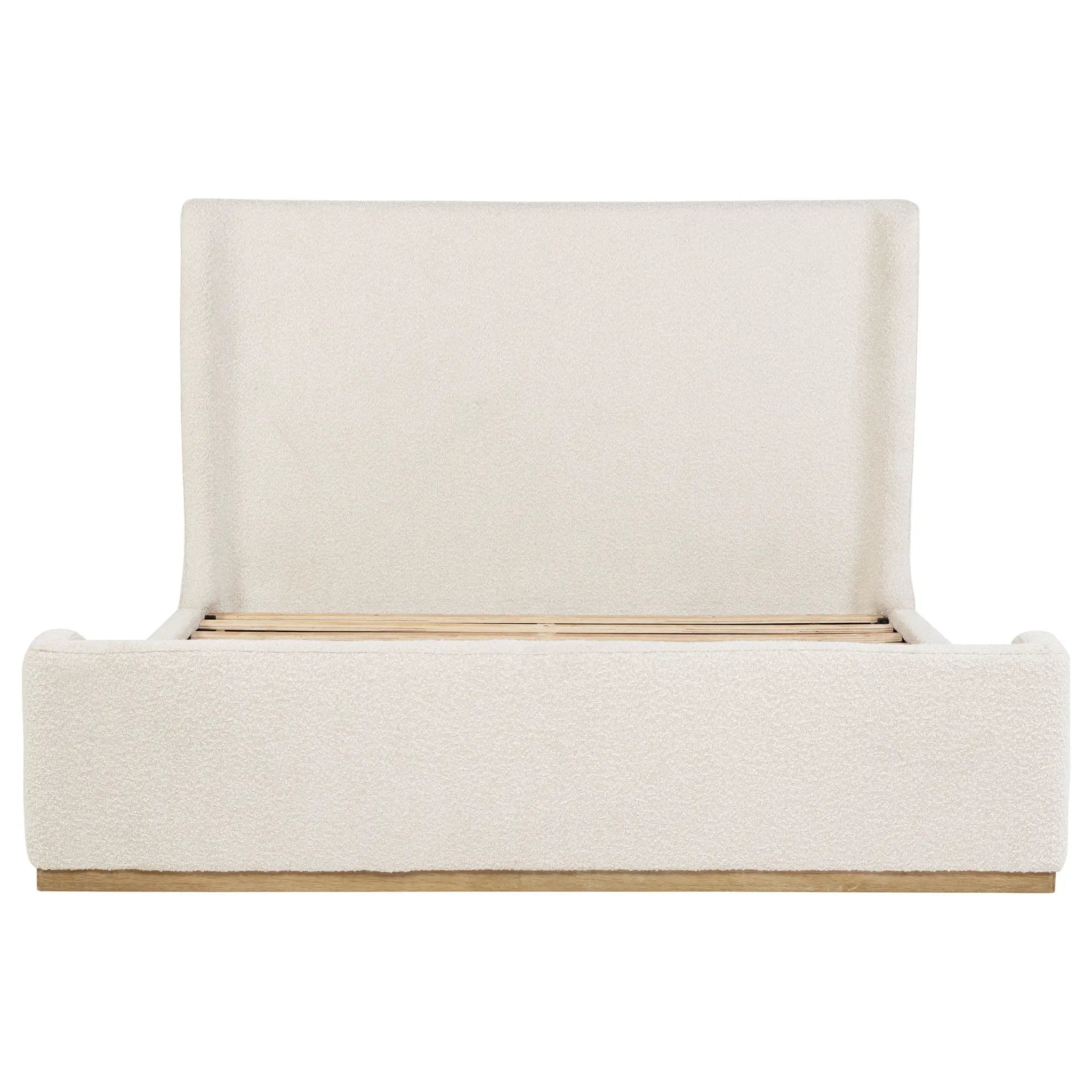 Nala Upholstered Eastern King Sleigh Bed Cream by Unique Piece Furniture