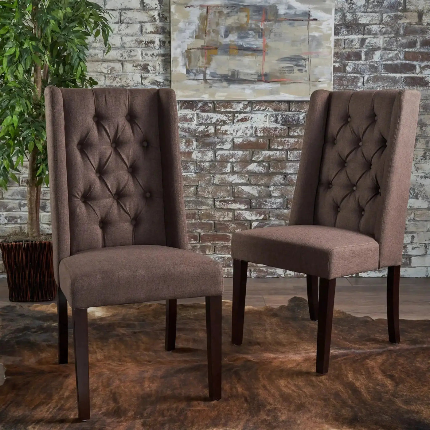 Sophisticated Tufted Dining Chair With High Back Design by HouseOfZazla