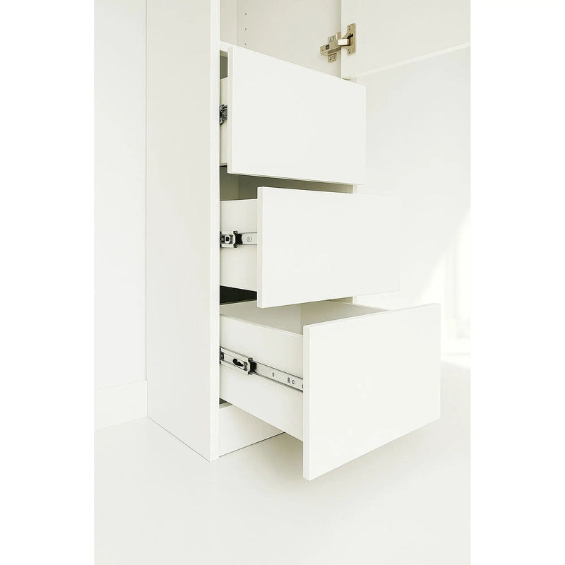 Elise - Modular Closet System & Mirror - White by HouseOfZazla