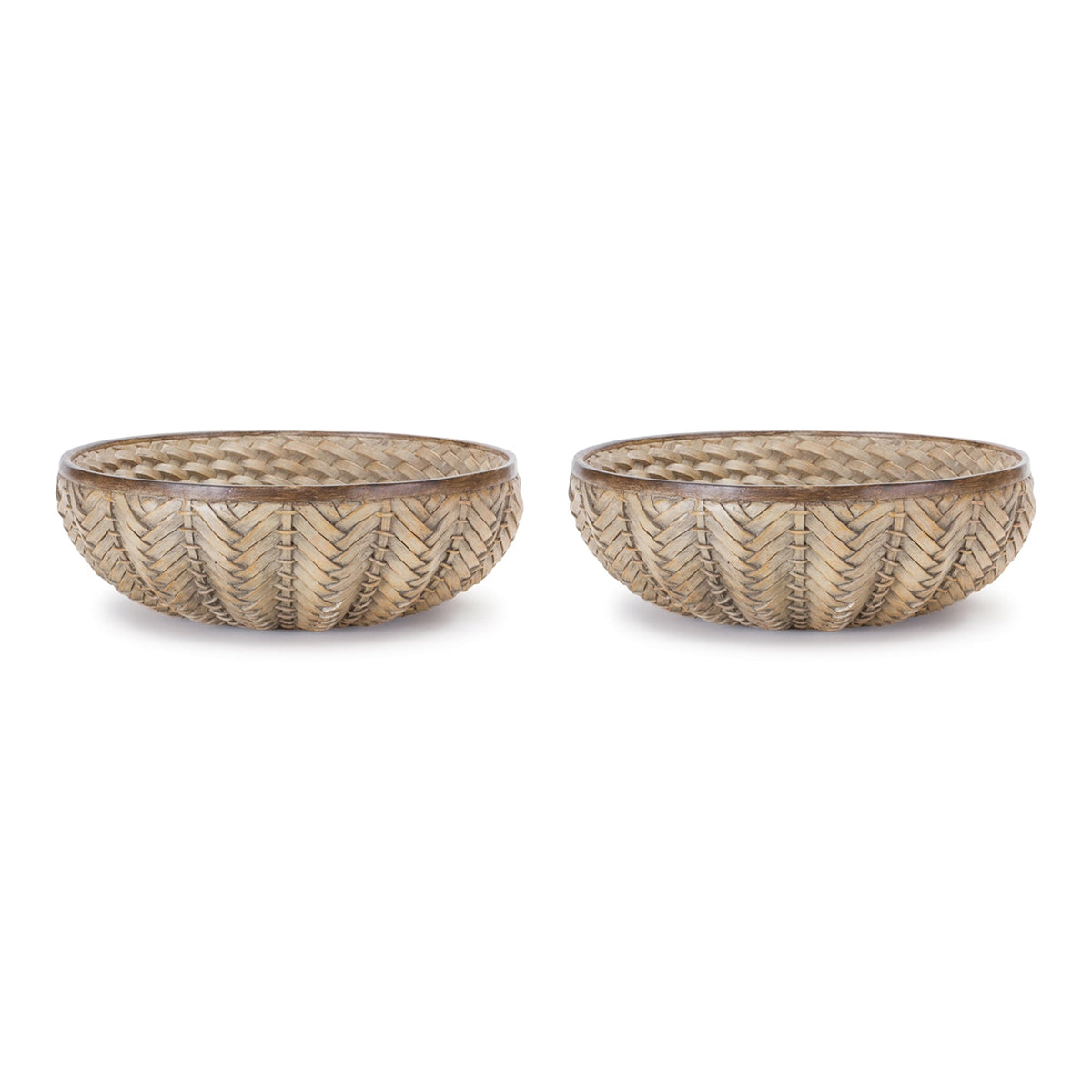 Decorative Wicker Design Bowl (Set of 2), photo 2 of 2